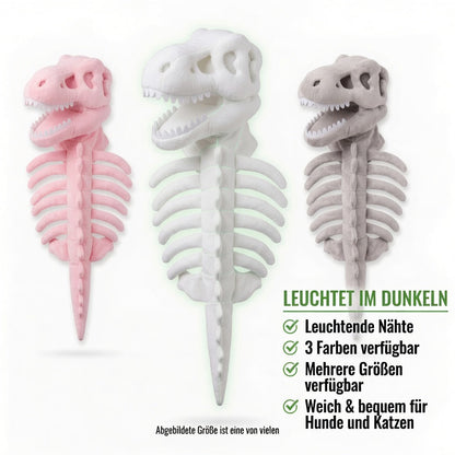 Leuchtendes Dino-Skelett Kostüm für Hunde & Katzen