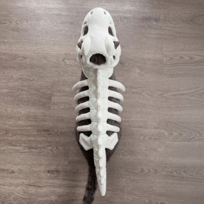 Leuchtendes Dino-Skelett Kostüm für Hunde & Katzen